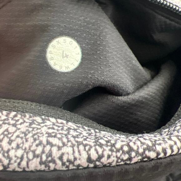 Lululemon Pace Rival Run Crop Sea Spray Alpine White Dark Chrome Black Size 4 - Picture 4 of 5